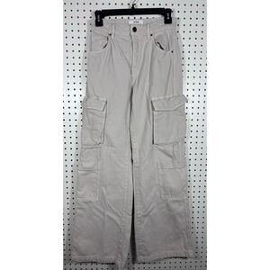 Cotton on woman’s wide leg cargo jeans size 2
